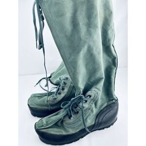 Wellco N-1B Extreme Cold Weather Boots Sage Green Canvas Mukluks MIL-B-6362F
